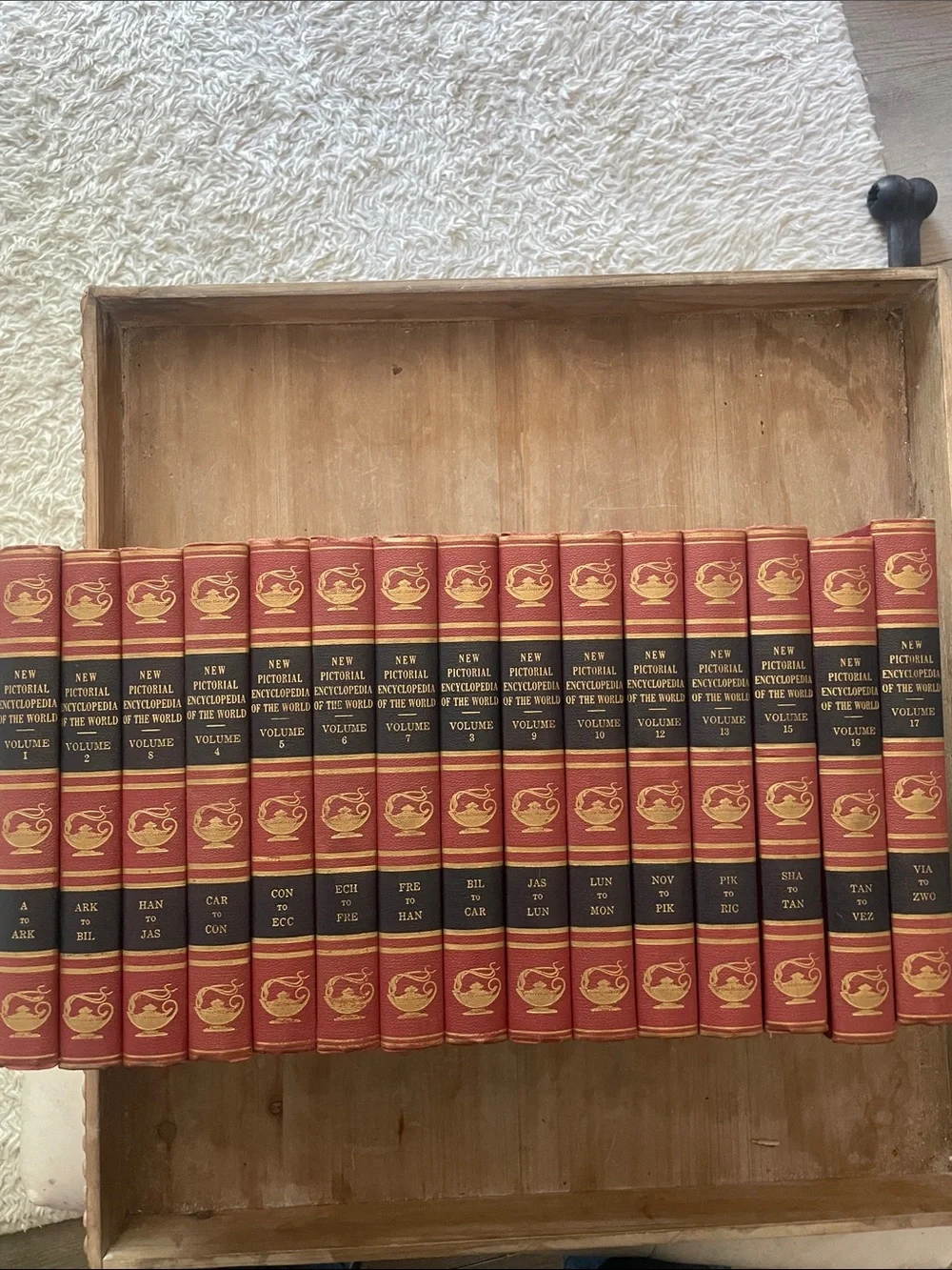 The New Pictorial  Encyclopedia Set 1954 sec printing w/ congratulations letter